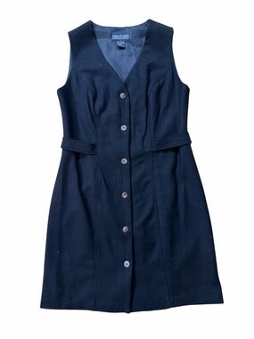 Herman Geist Wool Black Sleeveless Dress